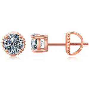 Elegant Moissanite Stud Earrings in 925 Sterling Silver