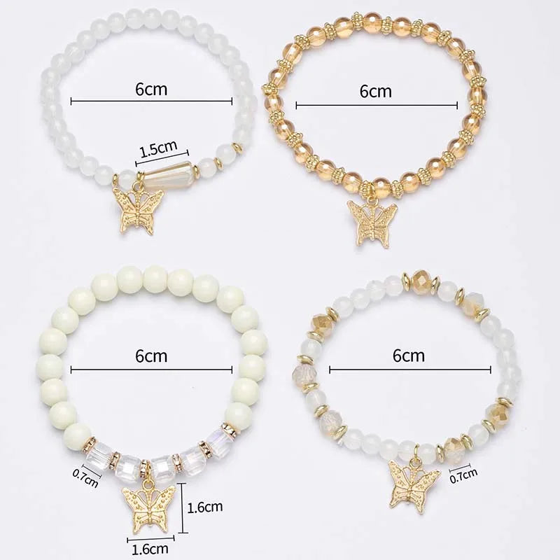 Chic Butterfly Bliss™: Bohemian Beaded Bracelet Set for Stylish Expression