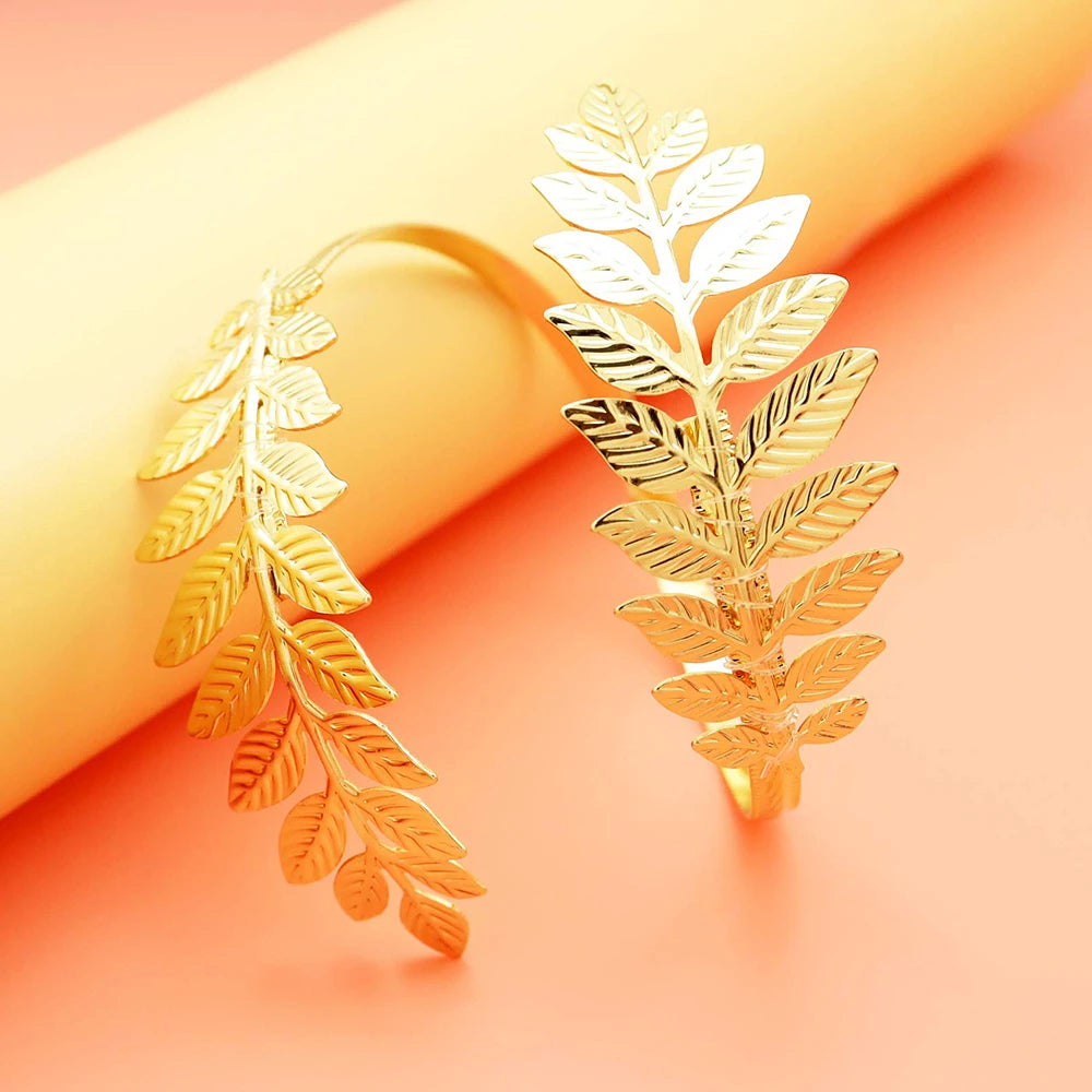 Elegant Greek Roman Leaf Arm Cuff